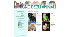 Desktop Screenshot of ilregnodeglianimali.it
